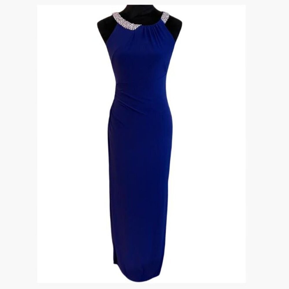 Lauren Ralph Lauren Cobalt Blue Evening Gown with Rhinestones   Size 2   EUC - Picture 14 of 14